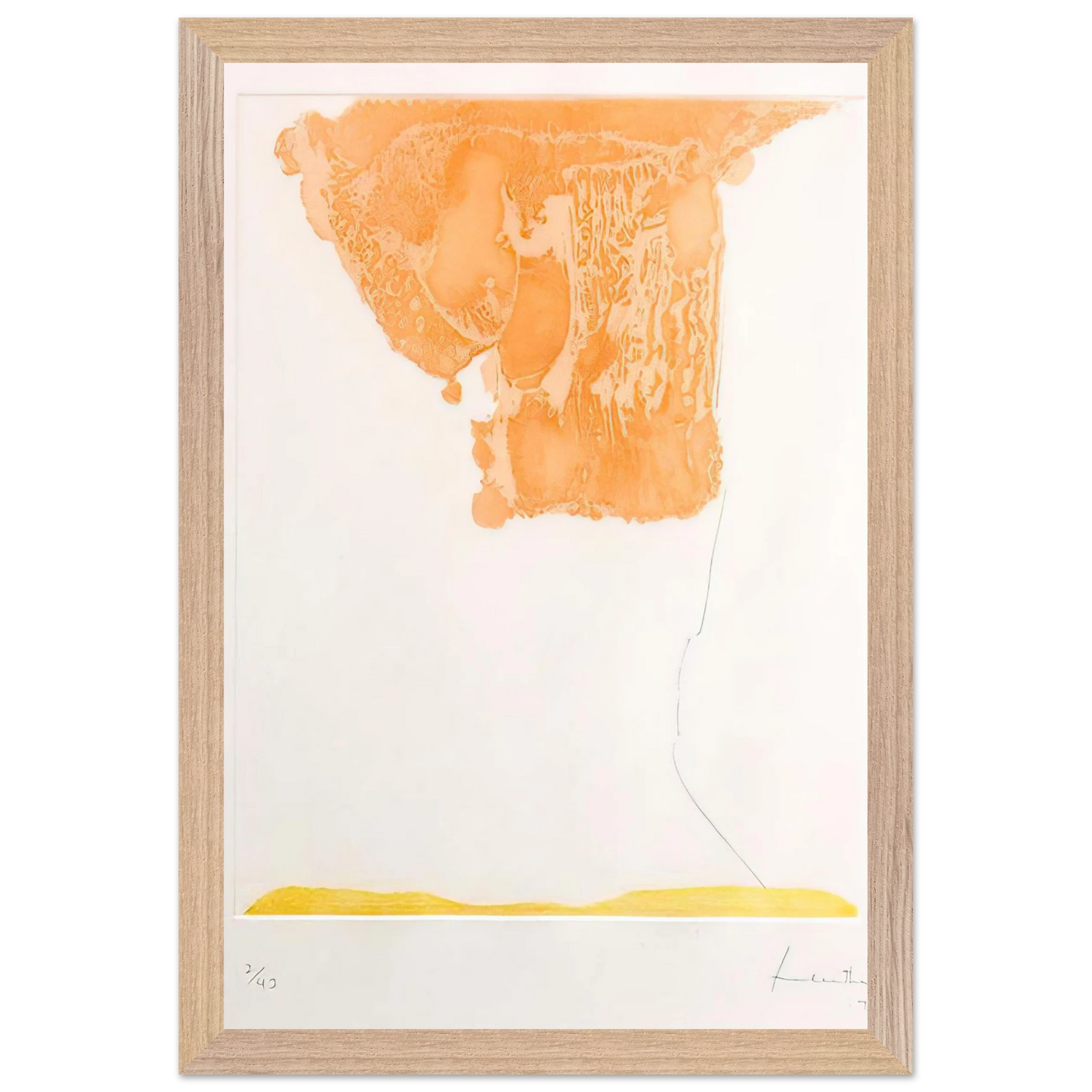 Helen Frankenthaler - Pranzo Italiano - 1973 Wall art - A3 (29.7 x 42 cm) - Premium Wooden Framed Poster With Fine Art Paper-canvas - Wood frame