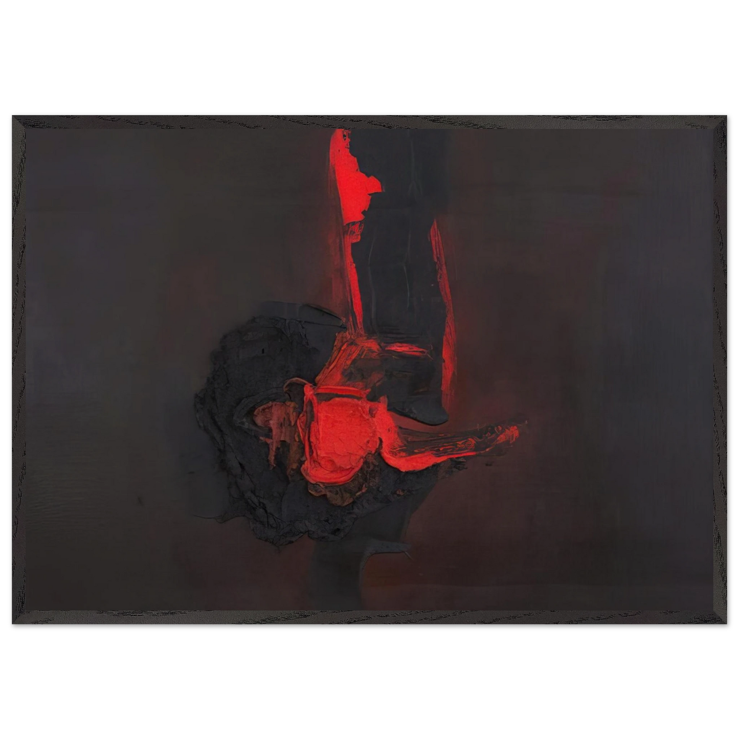 N MERO 460 A 1963 - Luis Feito 70x100 cm / 28x40 inches Framed Art Print – Black Wooden Frame