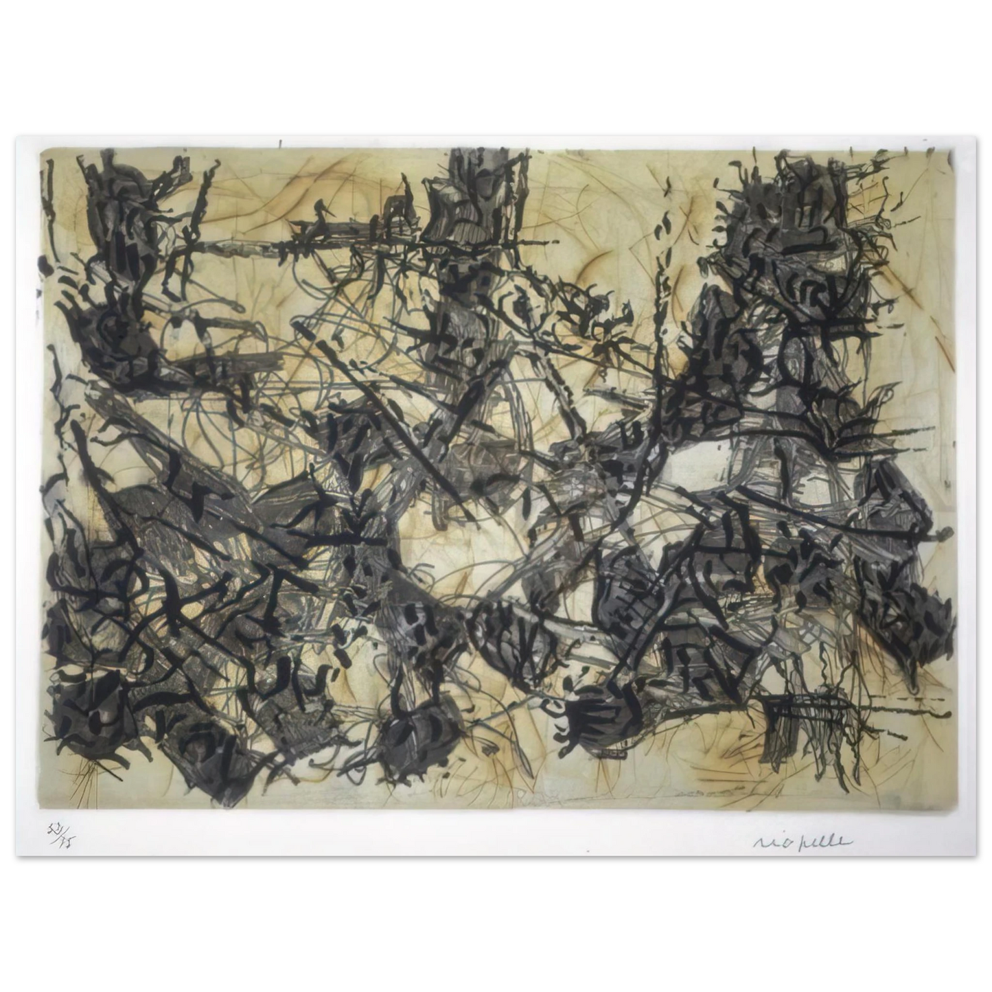 Jean-Paul Riopelle - Constructions chimériques Fine Art Poster - Default Title