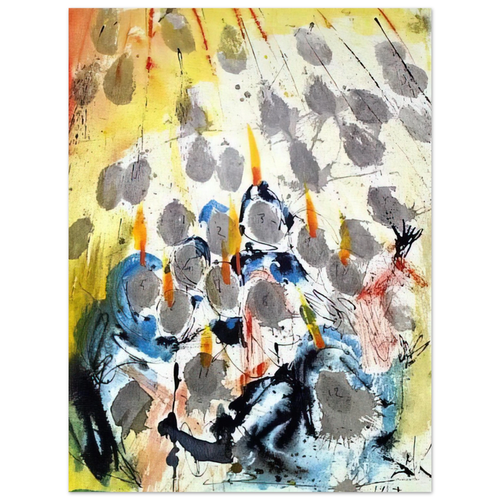 Salvador Dali - APPARUERUNT ILLIS DISPERTITAE LINGUAE ACTS 1 14 1967 75x100 cm / 30x40inches Fine Art Poster