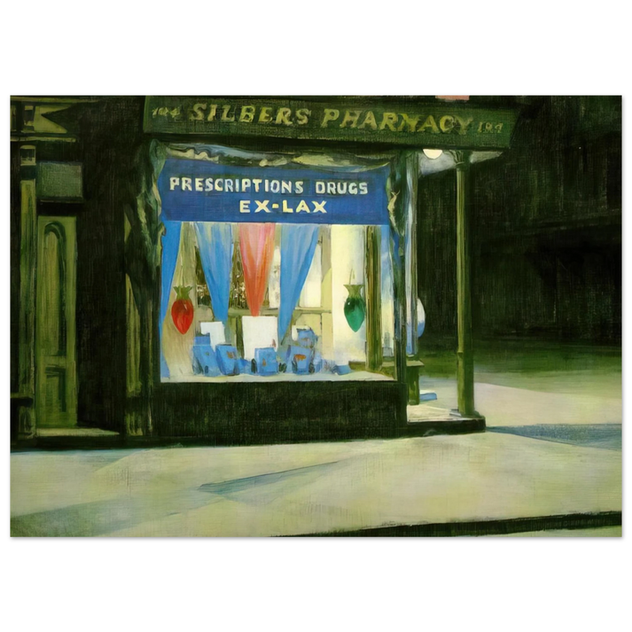 Edward Hopper - Drug Store Fine Art Poster