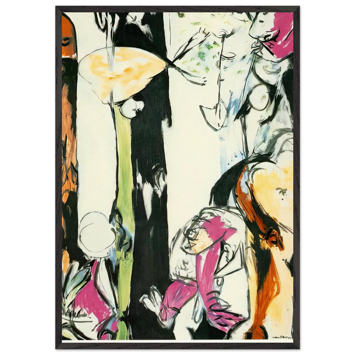 EASTER AND THE TOTEM - Jackson Pollock 70x100 cm / 28x40 inches Framed Art Print – Black Wooden Frame