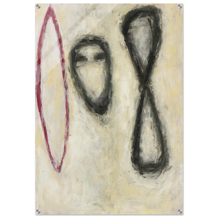 TRIPLE FORM 1982 - Susan Rothenberg Acrylic Print - 70x100 cm / 28x40″ inches