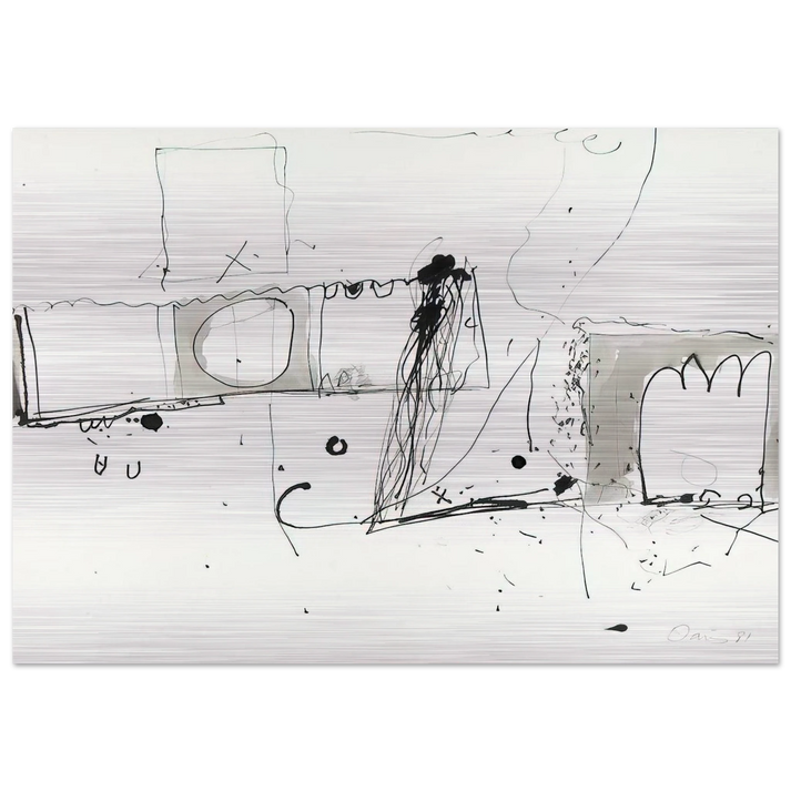 Cross Fire - 1981 - Gene Davis Brushed Aluminum Print - 70x100 cm / 28x40 inches | Gene Davis Aluminum Print | Gene Davis Prints