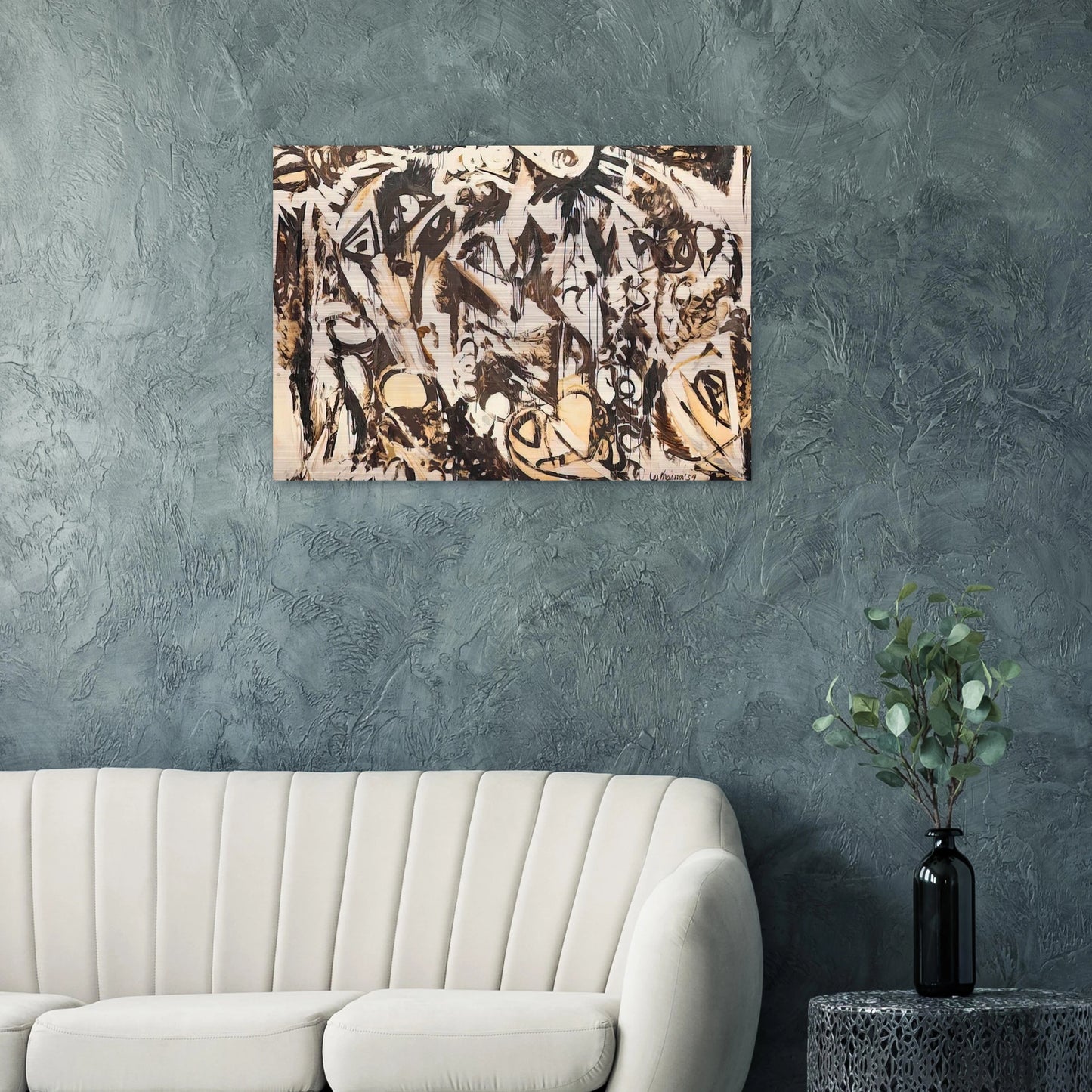 Cool White - Lee Krasner Brushed Aluminum Print - 70x100 cm / 28x40 inches | Lee Krasner Aluminum Print | Lee Krasner Prints