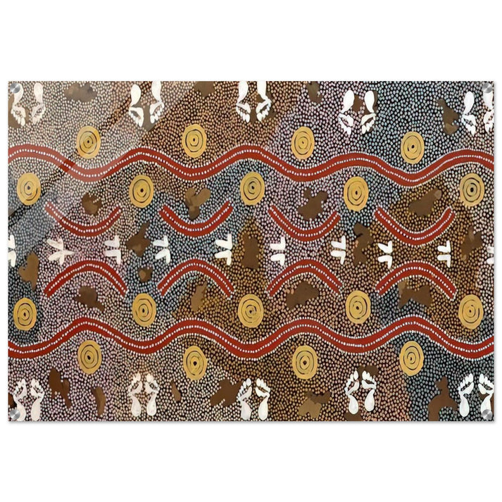 Possum Dreaming - Native Art - Clifford Possum Tjapaltjarri Acrylic Print - 70x100 cm / 28x40″ inches
