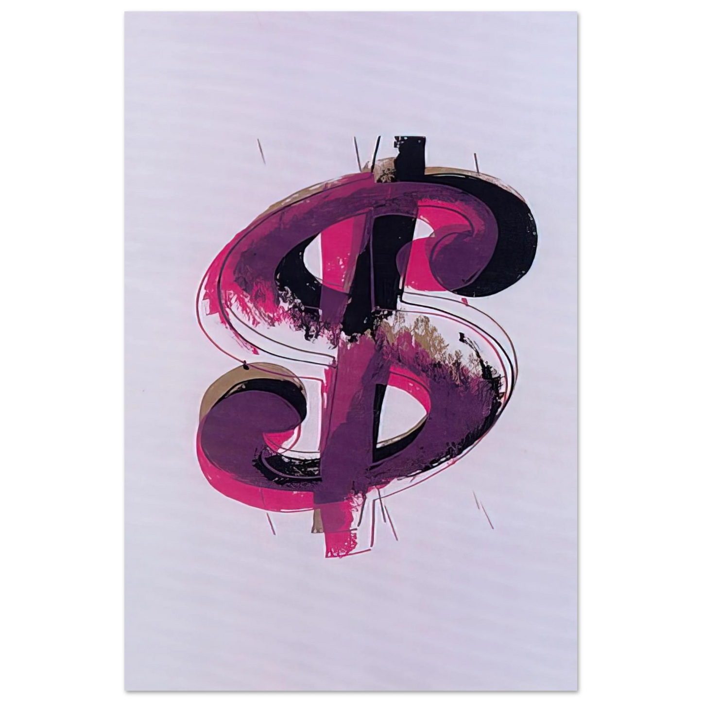 Andy Warhol - Paper Dollar Fine Art Poster - 75x100 cm / 30x40 inches