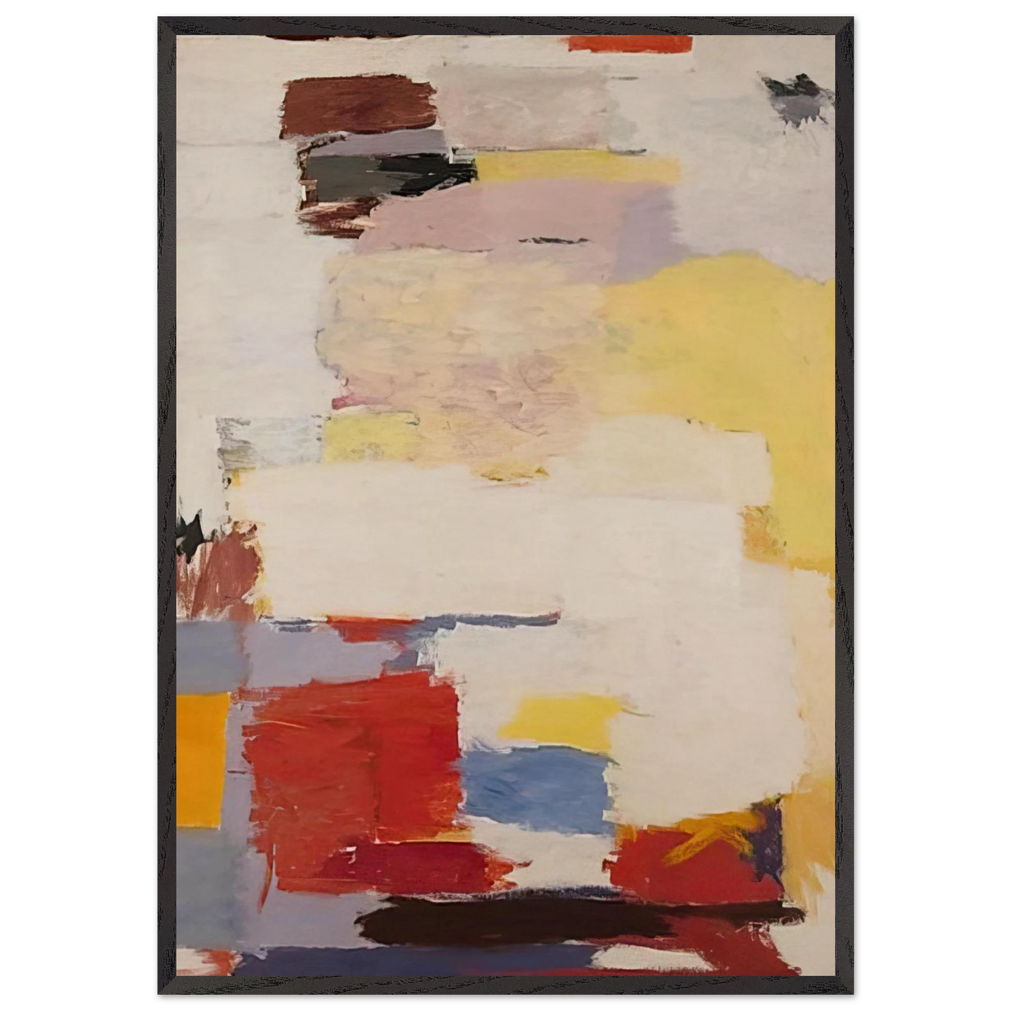 Untitled - 1959 N12 - Giorgio Cavallon 70x100 cm / 28x40 inches Framed Art Print – Black Wooden Frame