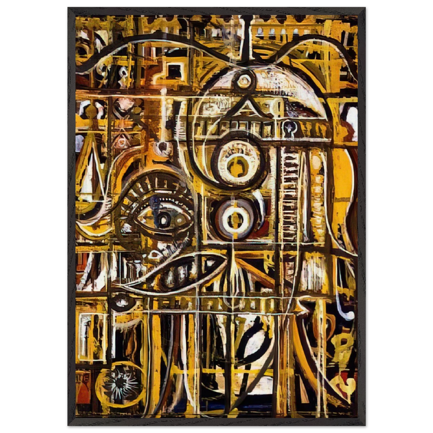 Abstract Eye - 1943 - Richard Pousette-Dart 70x100 cm / 28x40 inches Framed Art Print – Black Wooden Frame