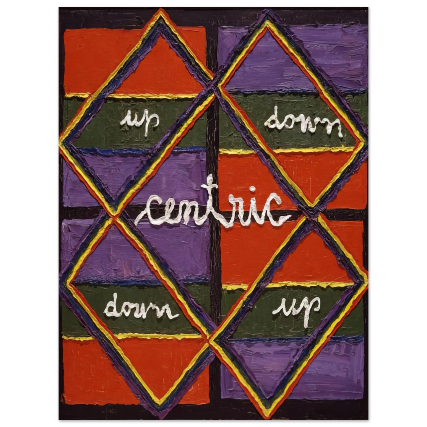 Alfred Jensen - Interlacing Colors I - 1959 Fine Art Poster - Default Title