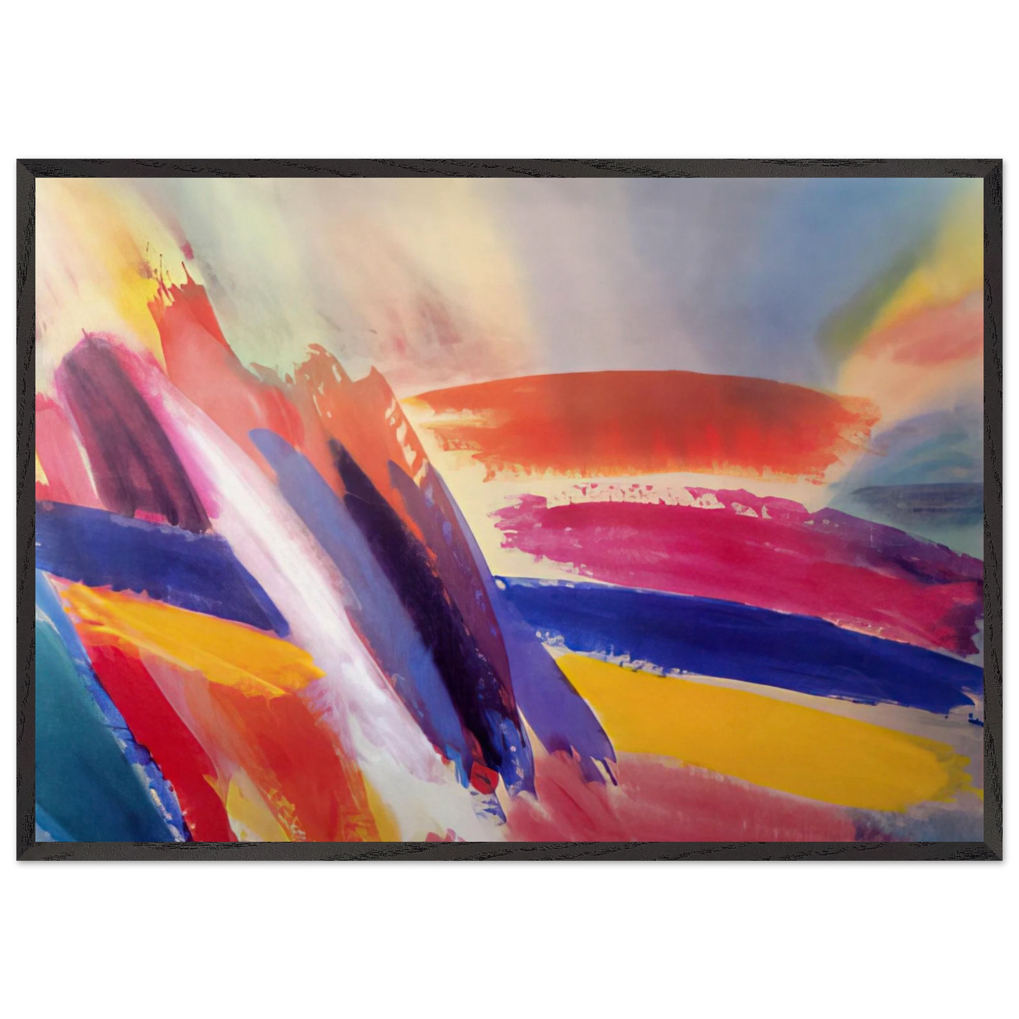 Spirit On High - 1995 - Ronnie Landfield Framed Art Print – Black Wooden Frame - Default Title - -Framed Art Print