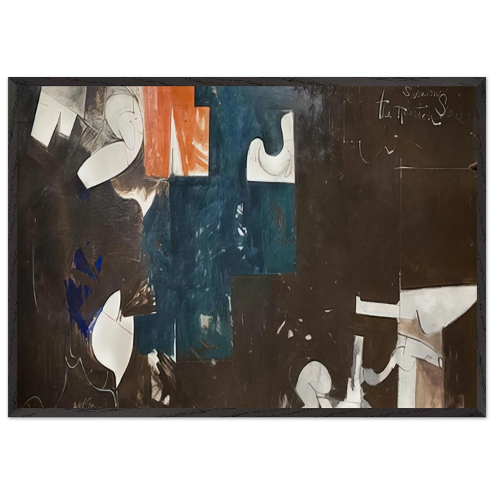 The Houston Scene - 1959 - Hassel Smith 70x100 cm / 28x40 inches Framed Art Print – Black Wooden Frame