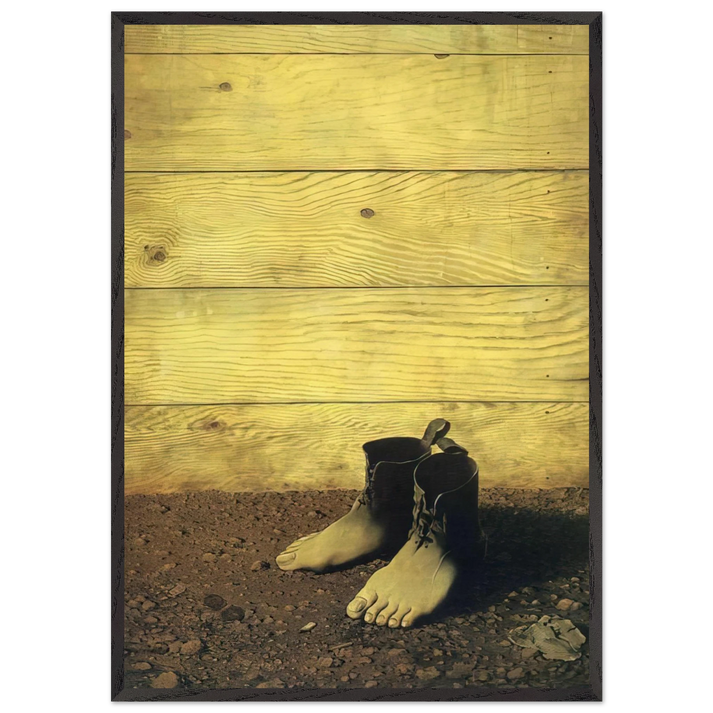 THE RED MODEL 1934 - Rene Magritte 70x100 cm / 28x40 inches Framed Art Print – Black Wooden Frame