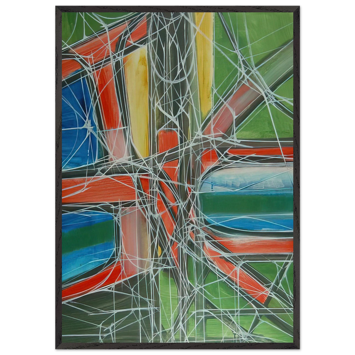 Untitled - 1965 N2 - Jimmy Ernst 70x100 cm / 28x40 inches Framed Art Print – Black Wooden Frame