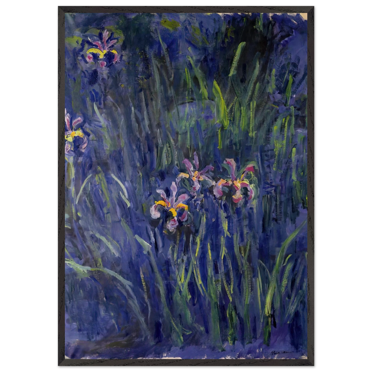 Irises 2 - claude monet Framed Art Print – Black Wooden Frame - Default Title - -Framed Art Print