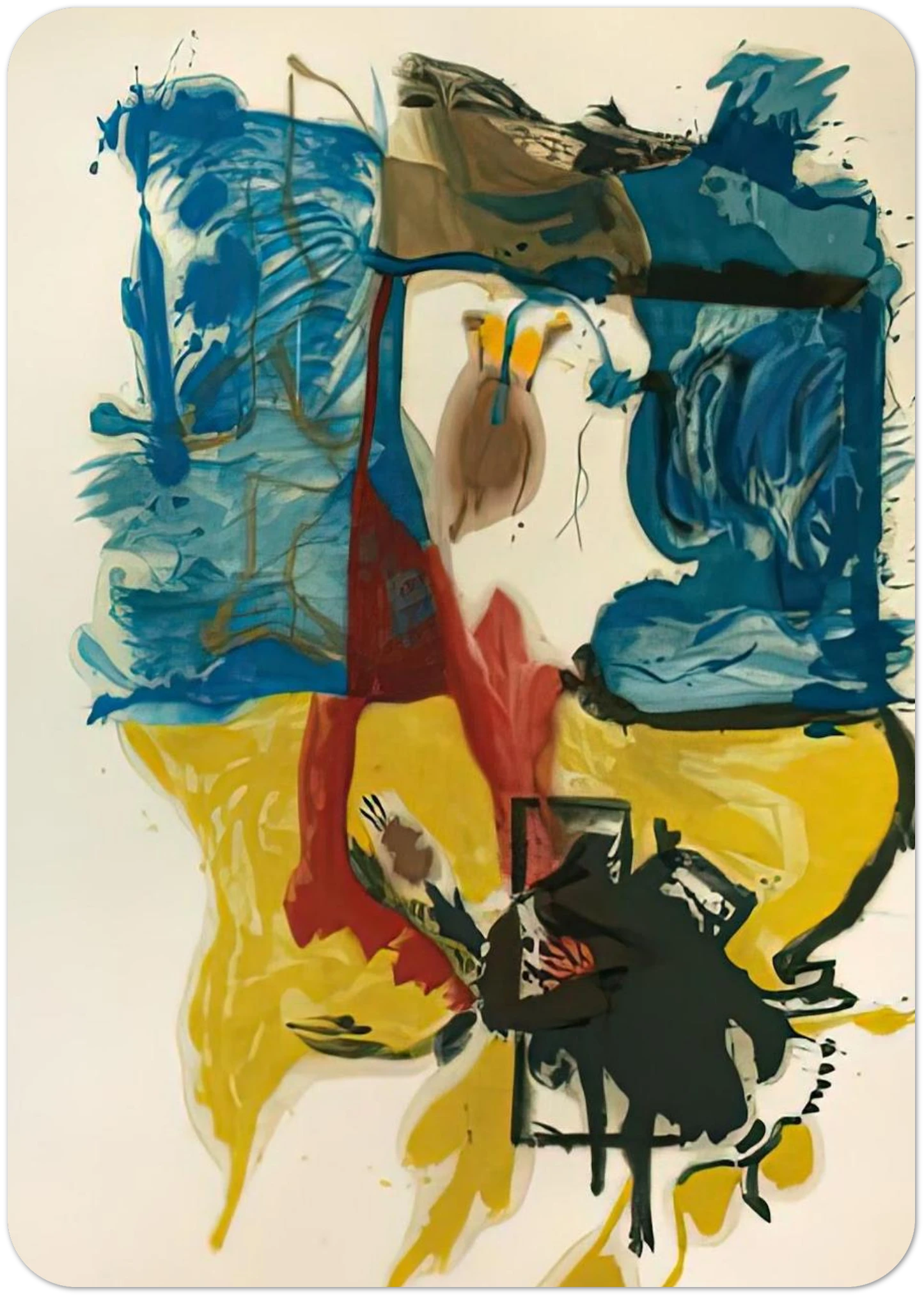 Beach Scene, 1961- By Helen Frankenthaler Pack of 10 Post Cards | Helen Frankenthaler Post Cards | A6 (10.5 x 14.8 cm) - 4.1 x 5.8 inches