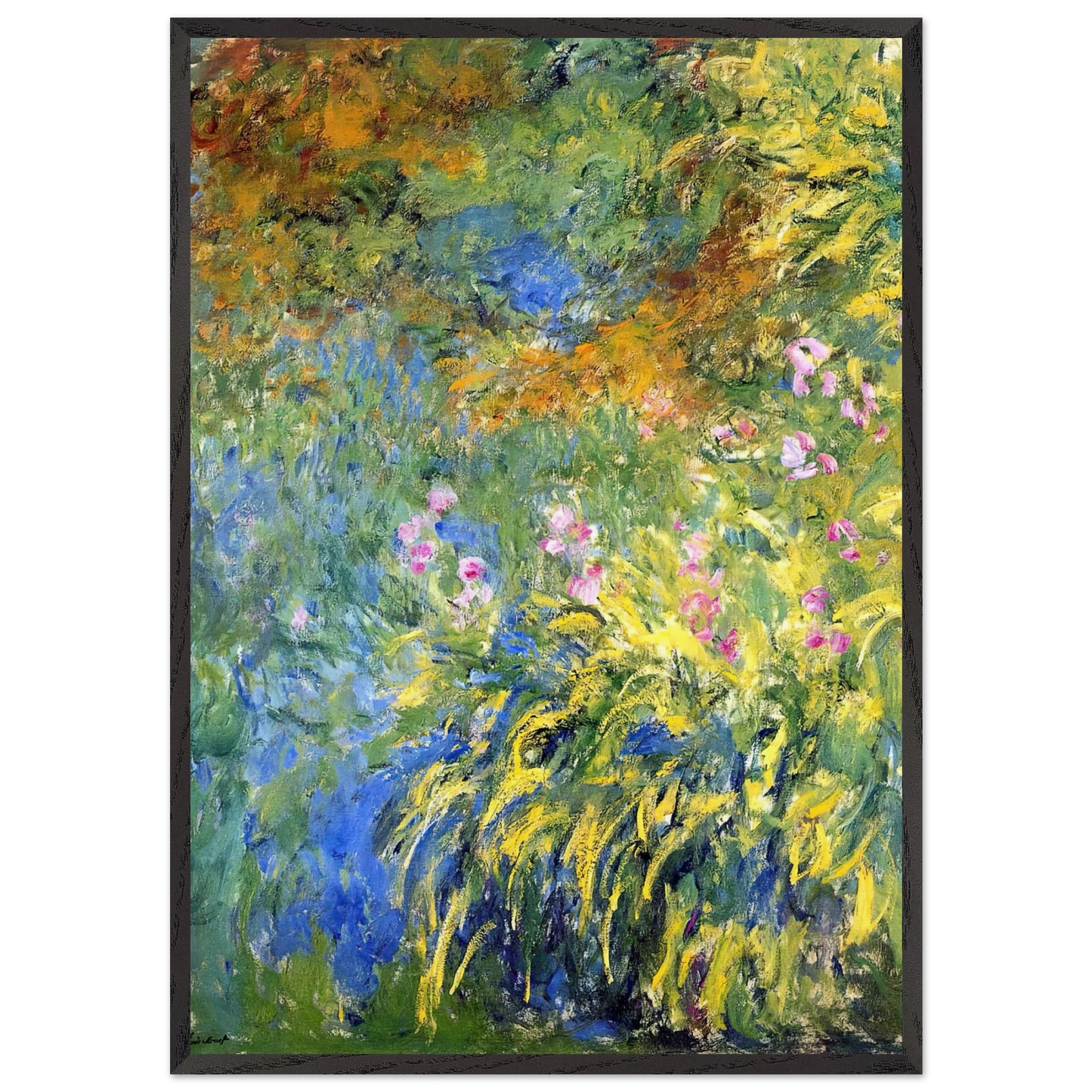 Irises 3 - claude monet Framed Art Print – Black Wooden Frame - Default Title - -Framed Art Print