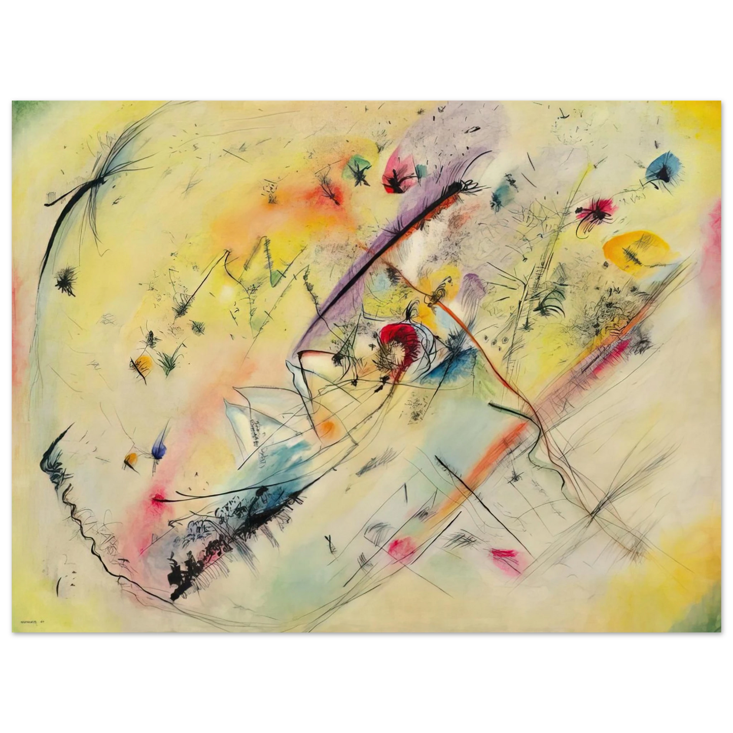 Wassily Kandinsky - BRIGHT PICTURE 1913 Fine Art Poster - Default Title