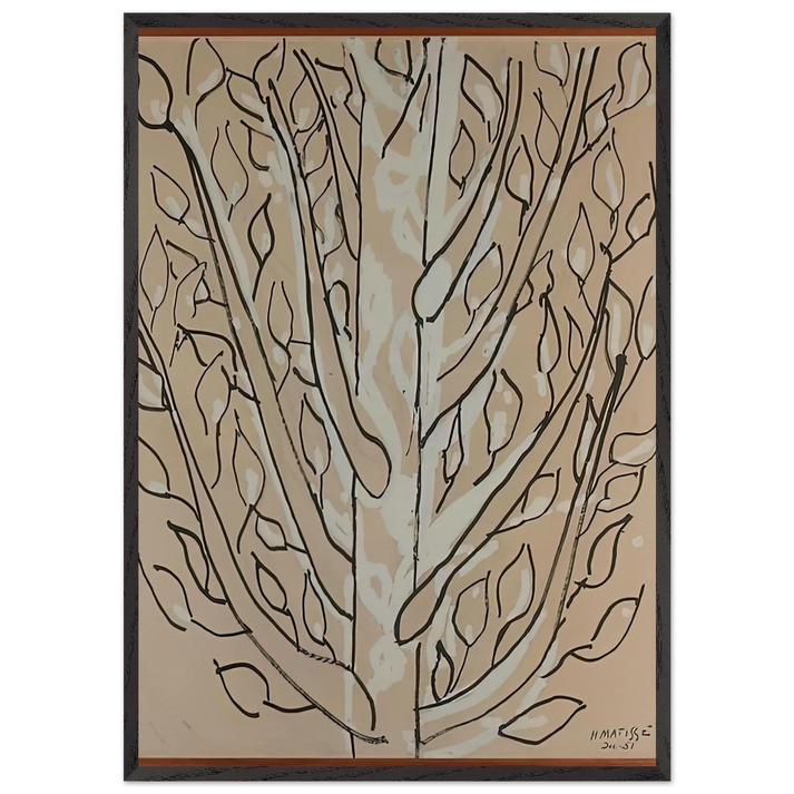 THE TREE 1951 - Henri Matisse 70x100 cm / 28x40 inches Framed Art Print – Black Wooden Frame