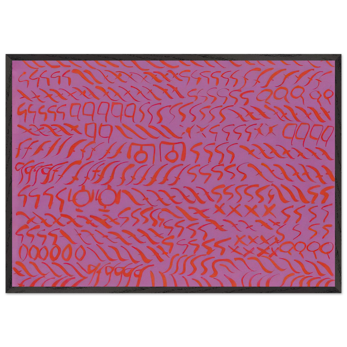 Viola Rosso - 1969 - Carla Accardi 70x100 cm / 28x40 inches Framed Art Print – Black Wooden Frame