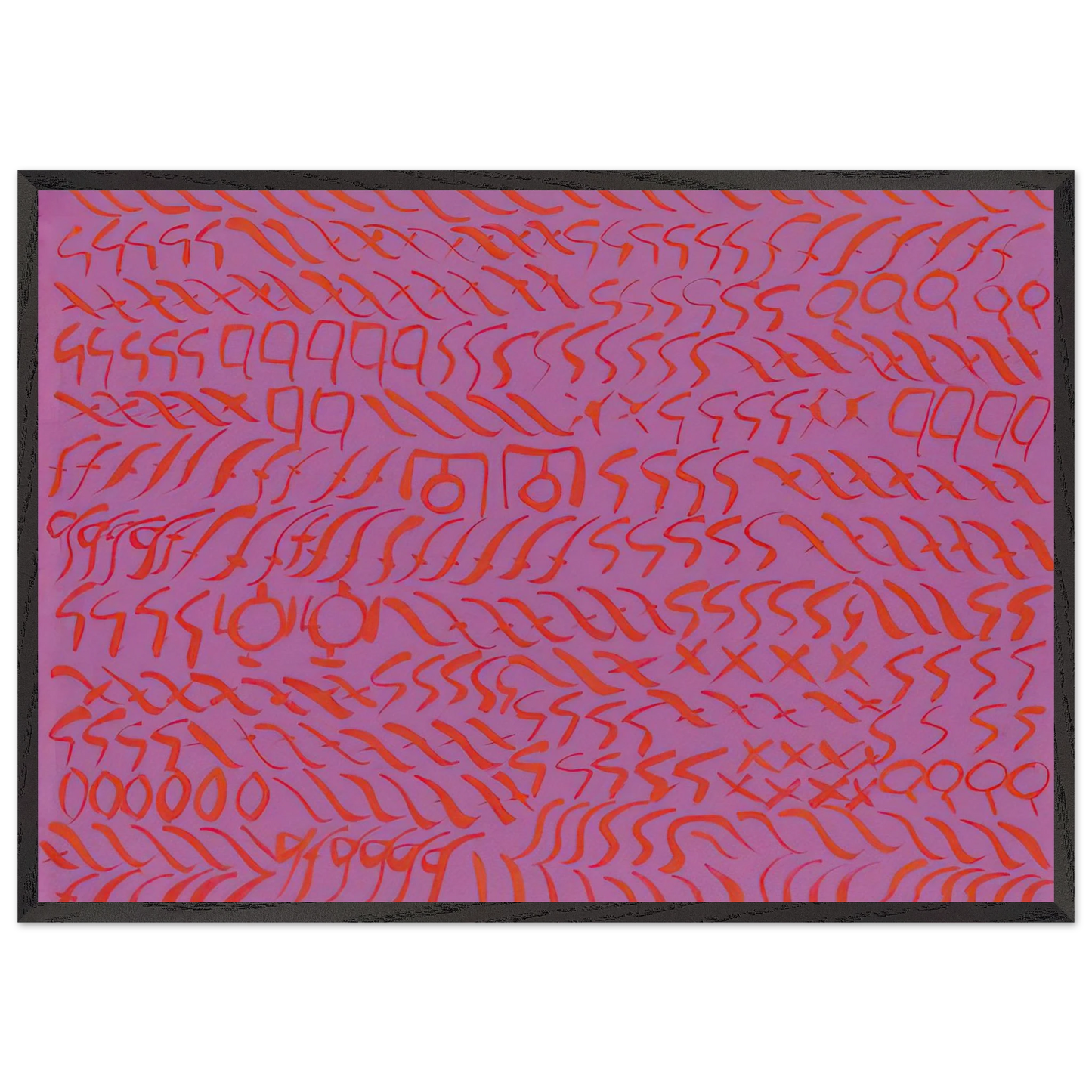 Viola Rosso - 1969 - Carla Accardi Framed Art Print – Black Wooden Frame - Default Title - -Framed Art Print