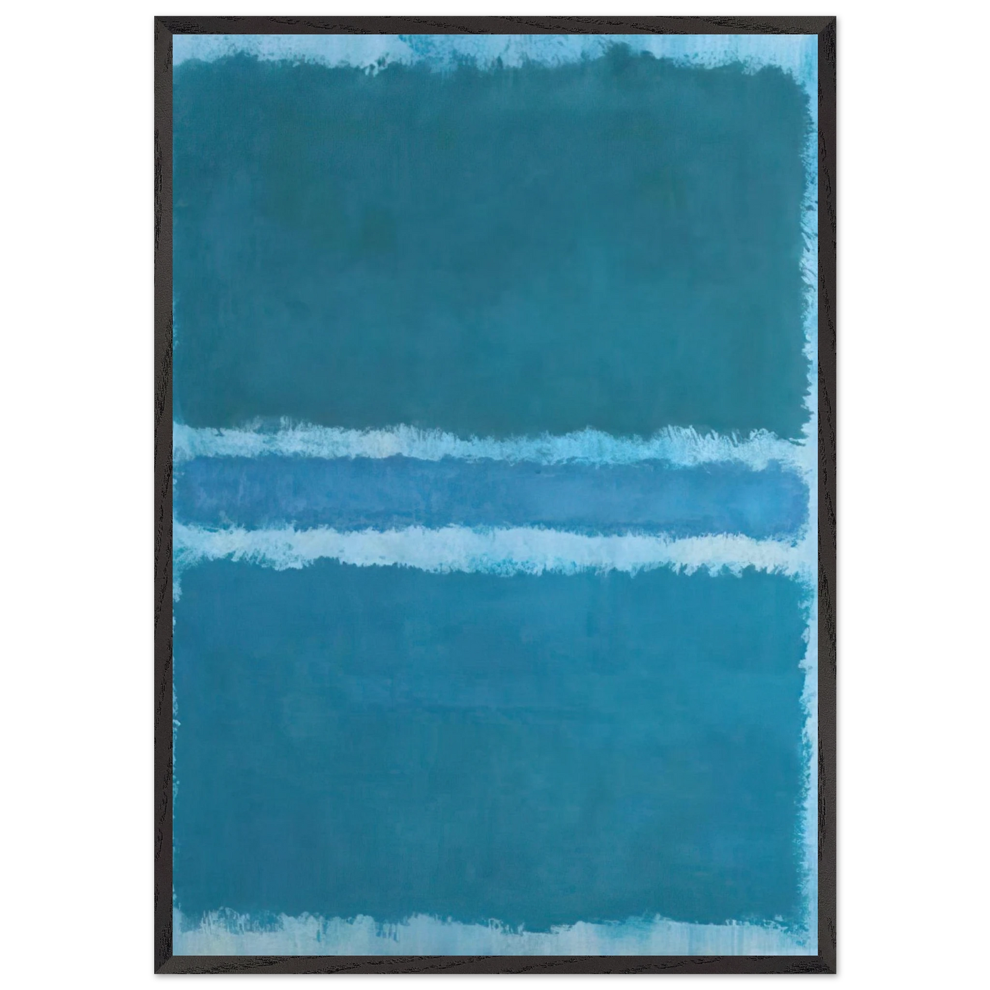 Untitled Blue Divided by Blue - 1966 - Mark Rothko Framed Art Print – Black Wooden Frame - Default Title - -Framed Art Print