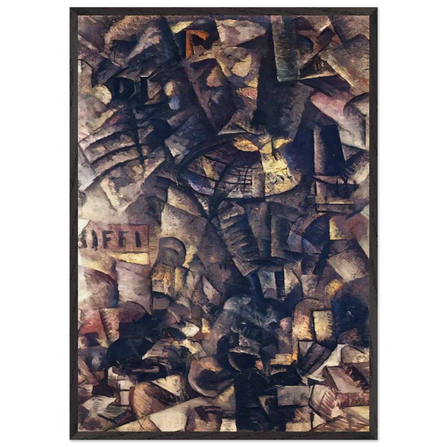 GALLERIA IN MILAN - Carlo Carra Framed Art Print – Black Wooden Frame - Default Title - -Framed Art Print