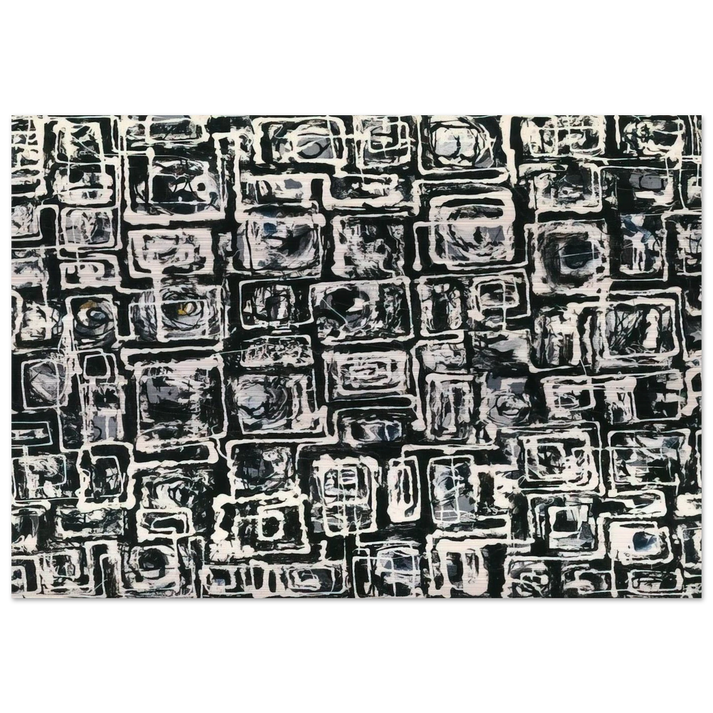 White Squares - Lee Krasner Brushed Aluminum Print - 70x100 cm / 28x40 inches | Lee Krasner Aluminum Print | Lee Krasner Prints