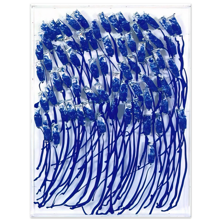 Arman - Blue Paint Tubes - 1990 75x100 cm / 30x40inches Fine Art Poster