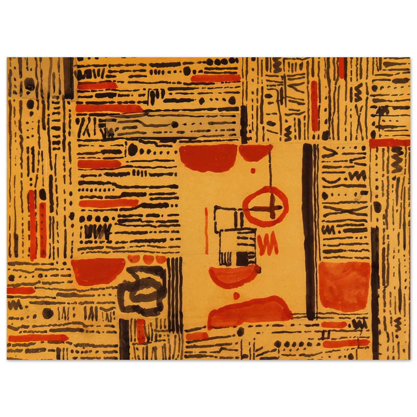 Bice Lazzari - L-11 detail - 1950 Fine Art Poster - Default Title