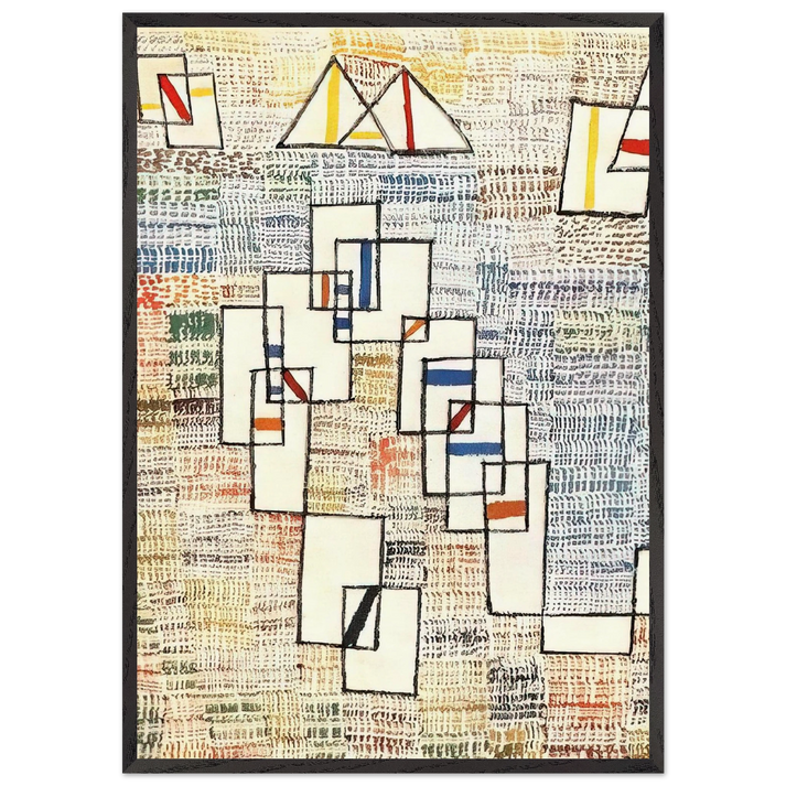 COTE DE PROVENCE - Paul Klee 70x100 cm / 28x40 inches Framed Art Print – Black Wooden Frame