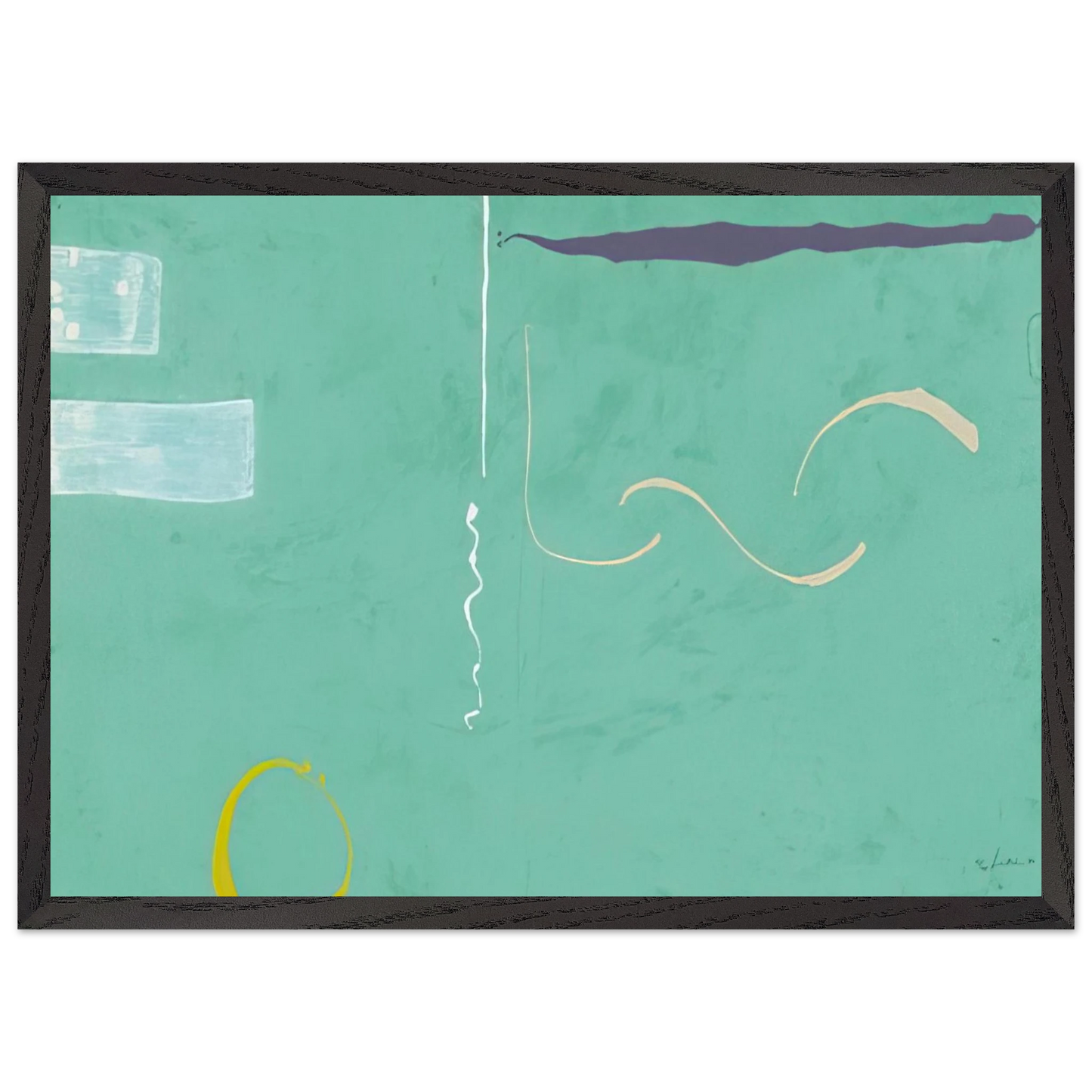 Helen Frankenthaler - Tahiti - 1989 Wall art - 30x45 cm / 12x18 inches - Premium Wooden Framed Poster With Fine Art Paper - Black frame