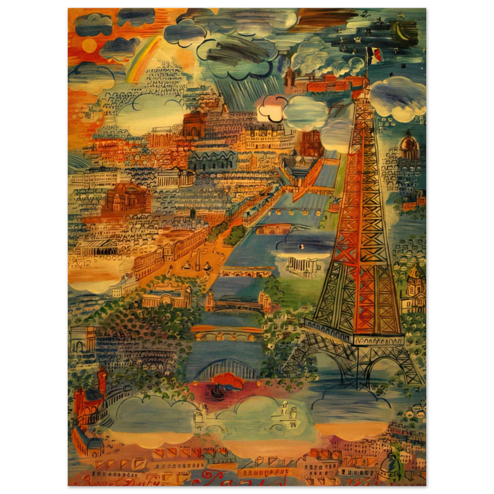 Raoul Dufy - PARIS 1934 75x100 cm / 30x40inches Fine Art Poster