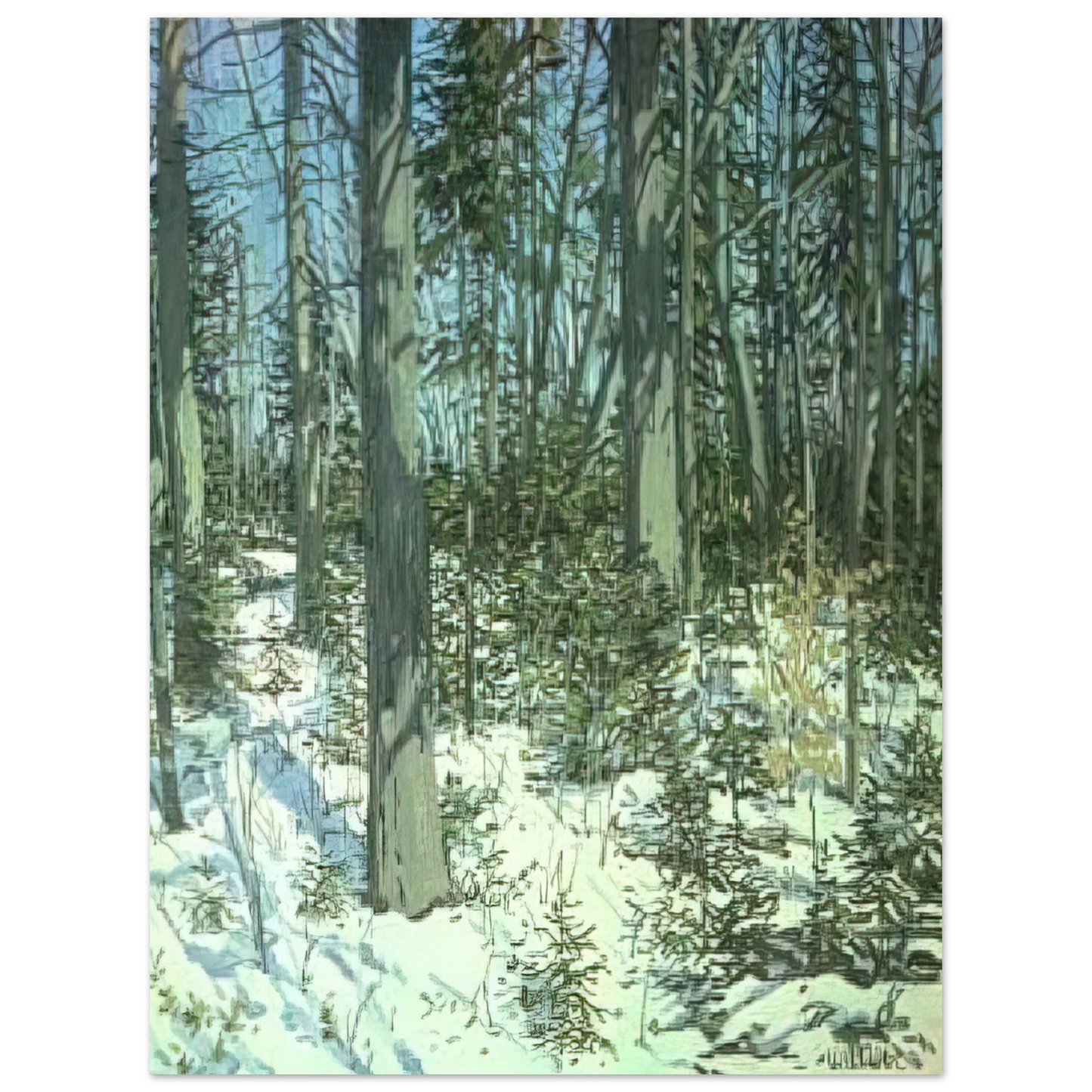 Neil Welliver - Study for Little Spruce - 1985 Fine Art Poster - Default Title