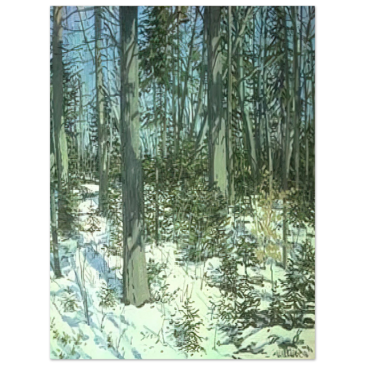 Neil Welliver - Study for Little Spruce - 1985 75x100 cm / 30x40inches Fine Art Poster