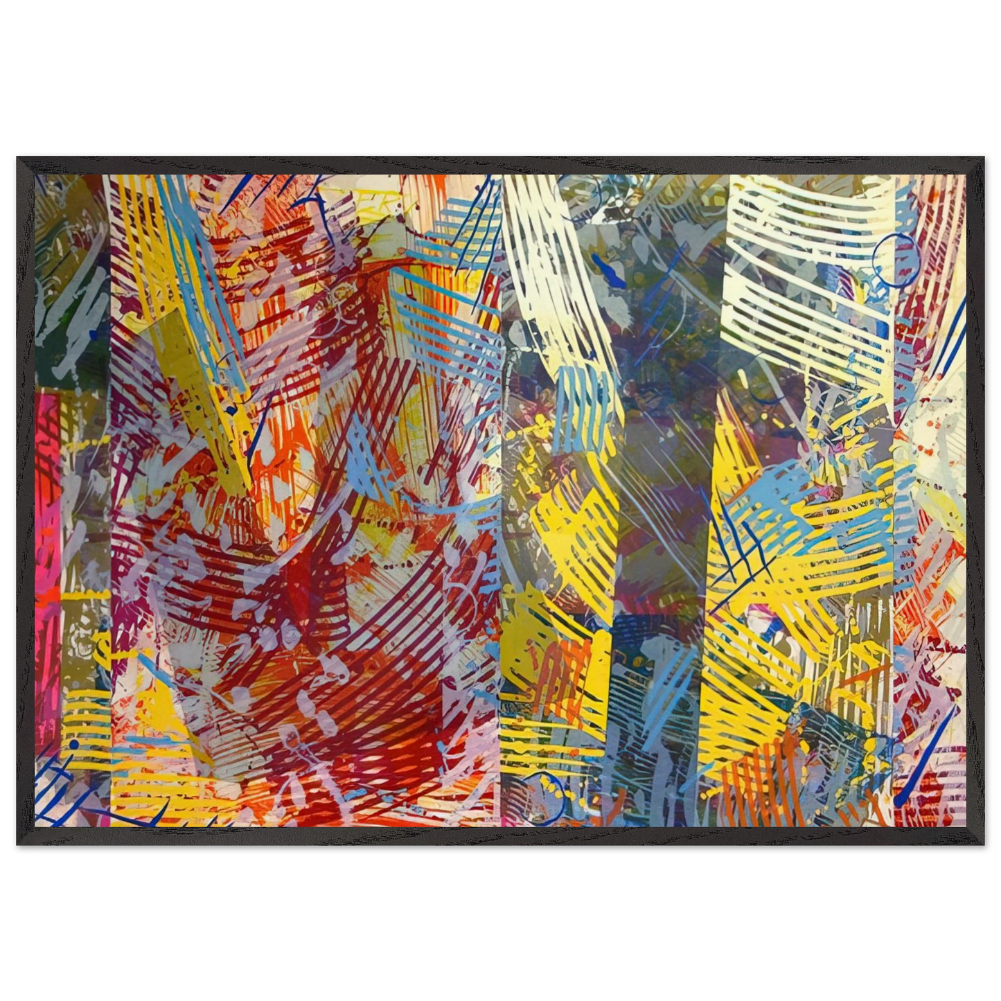 Pretty Boxes - Sam Gilliam Framed Art Print – Black Wooden Frame - Default Title - -Framed Art Print