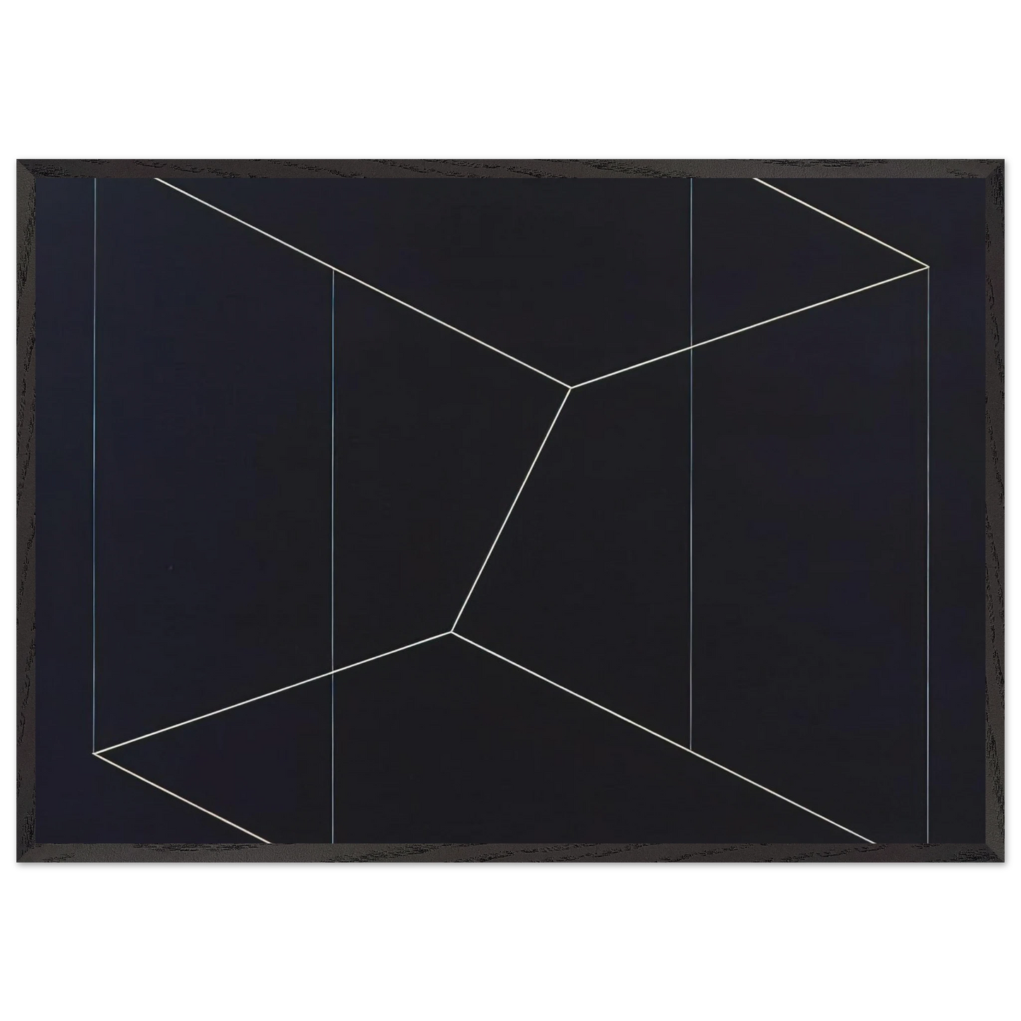 STRUCTURAL CONSTELLATION TO FERDINAND HODLER 1954 - Josef Albers 70x100 cm / 28x40 inches Framed Art Print – Black Wooden Frame
