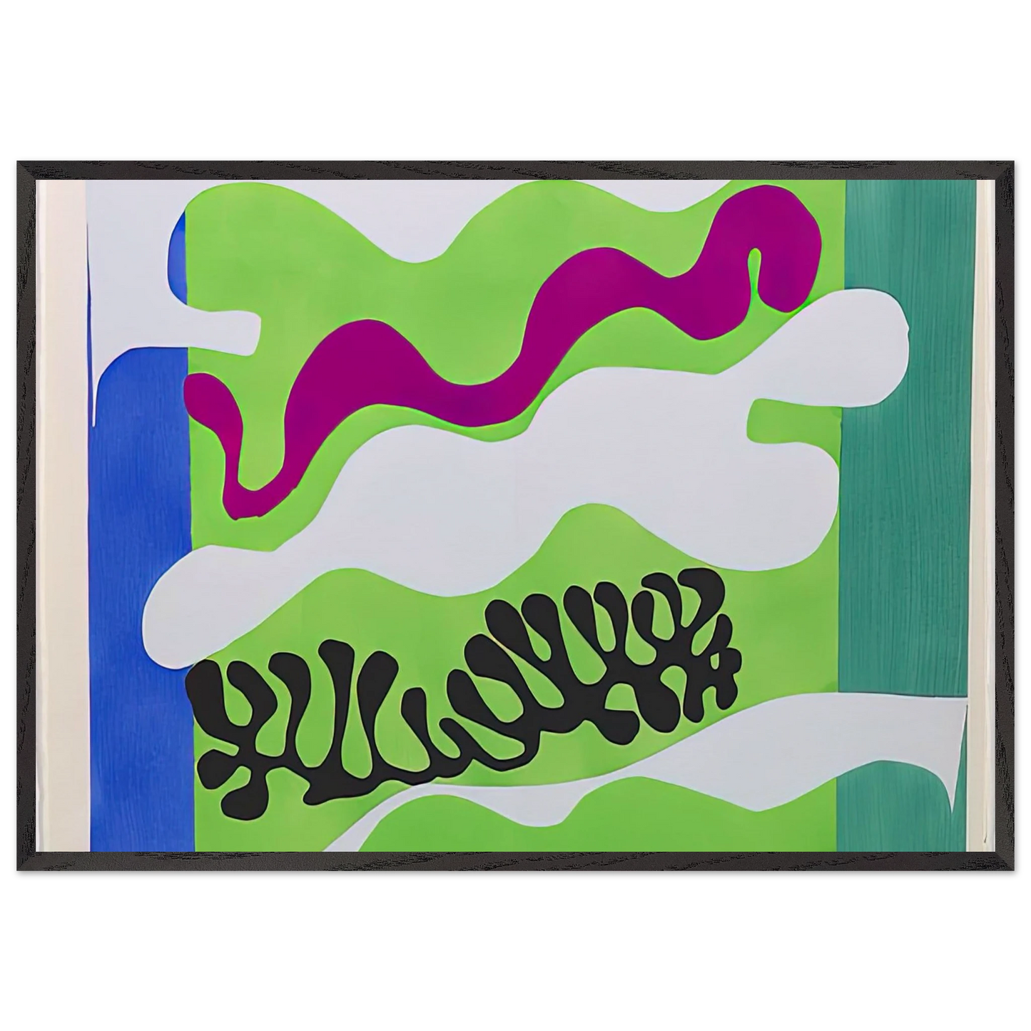 THE LAGOON 1947 - Henri Matisse 70x100 cm / 28x40 inches Framed Art Print – Black Wooden Frame