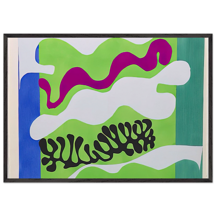 THE LAGOON 1947 - Henri Matisse 70x100 cm / 28x40 inches Framed Art Print – Black Wooden Frame