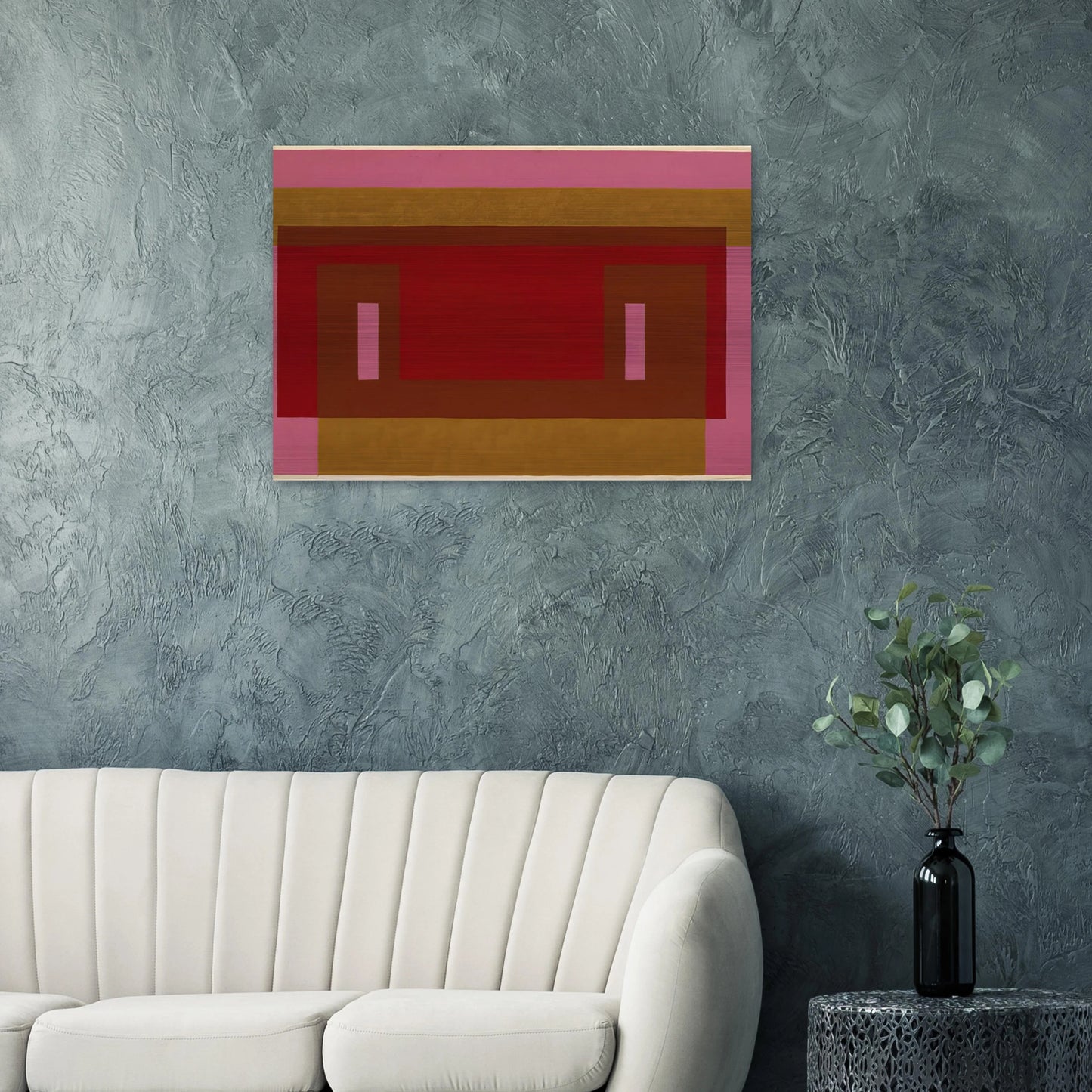 VARIANT ADOBE 1948 1 - Josef Albers Brushed Aluminum Print - 70x100 cm / 28x40 inches | Josef Albers Aluminum Print | Josef Albers Prints