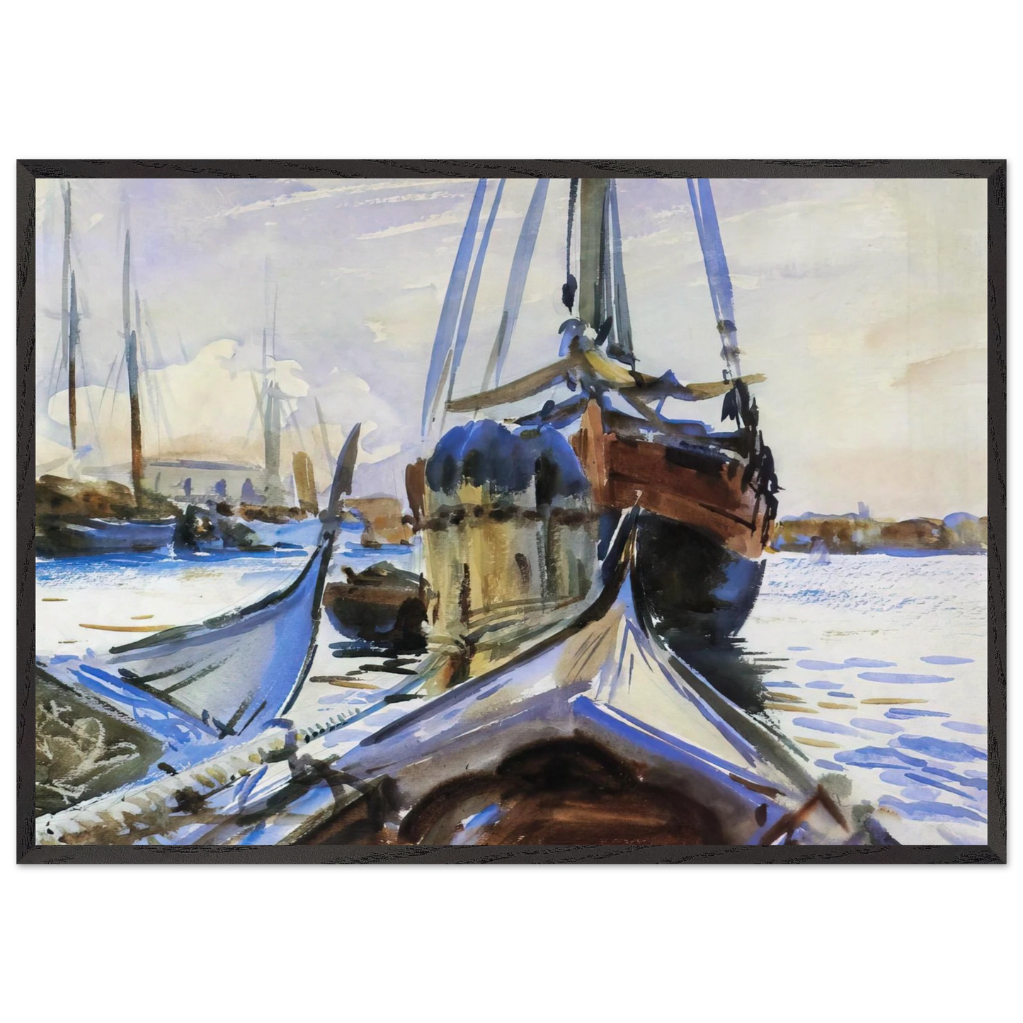 Venice - John Singer Sargent Framed Art Print – Black Wooden Frame - Default Title - -Framed Art Print