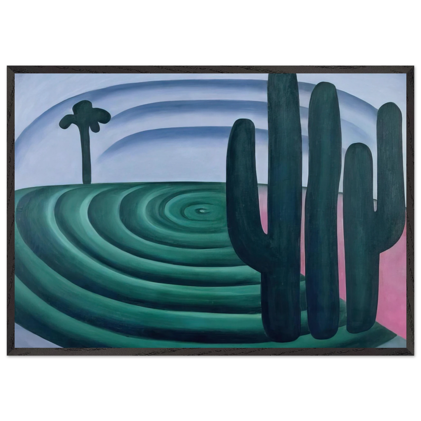 Distance - Tarsila do Amaral 70x100 cm / 28x40 inches Framed Art Print – Black Wooden Frame