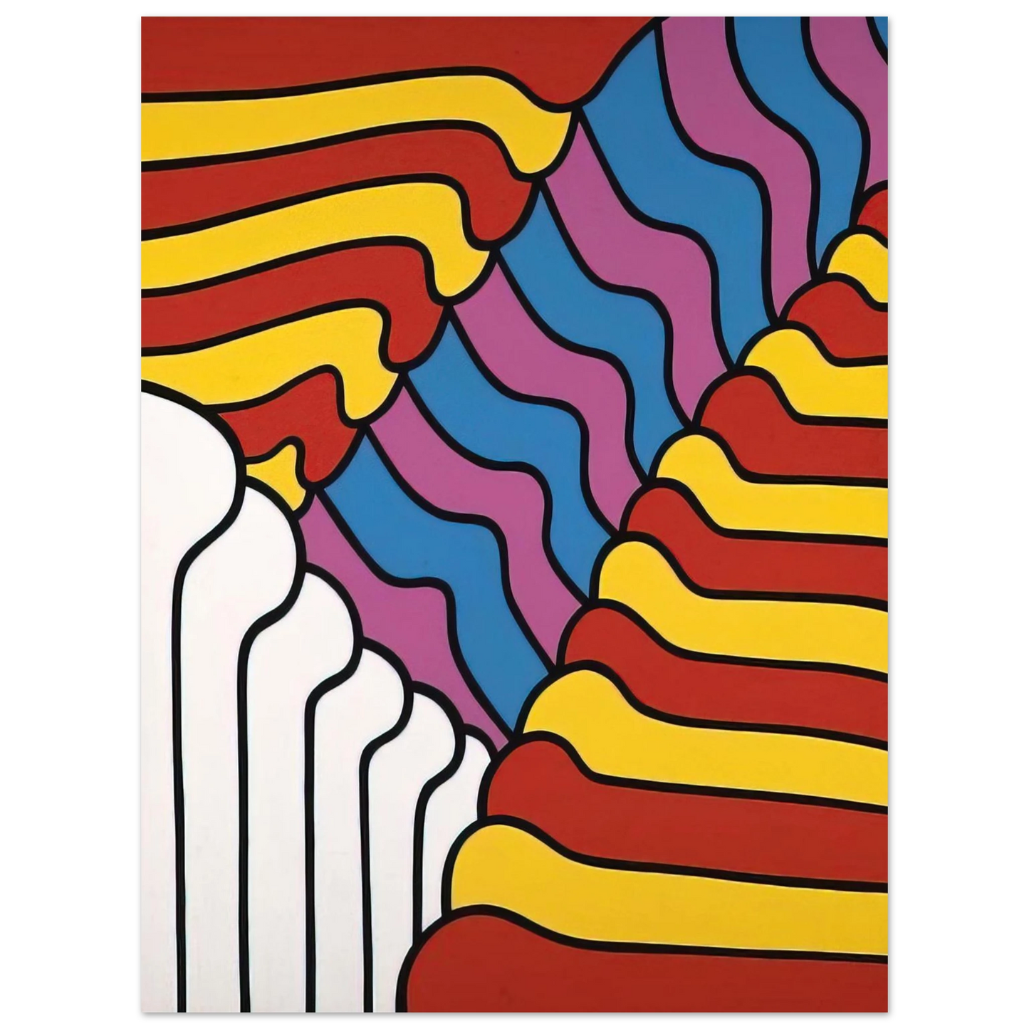 Nicholas Krushenick - Untitled - 1965 Fine Art Poster - Default Title