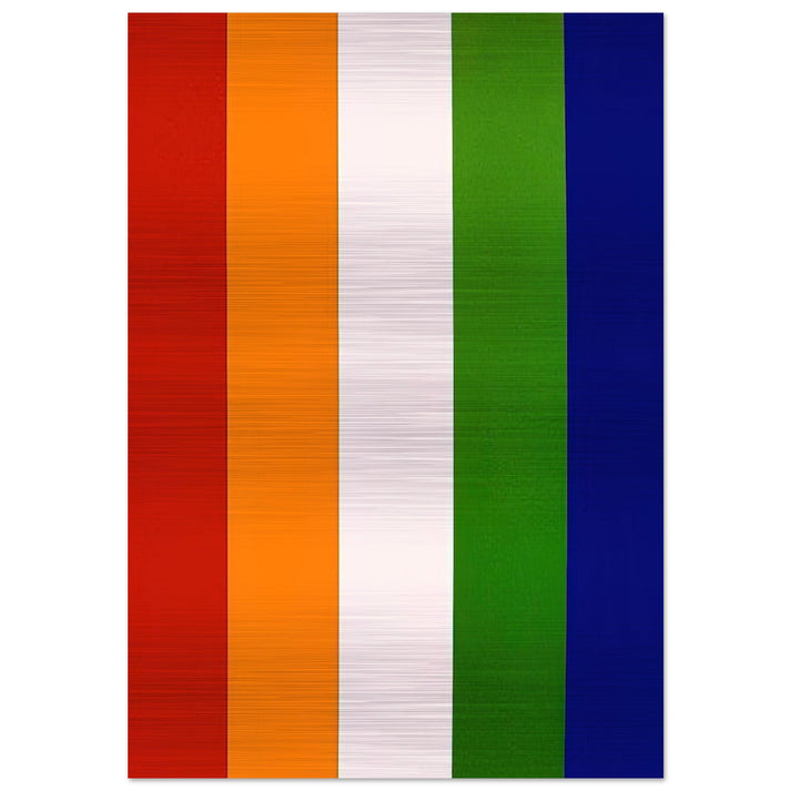 Red Orange White Green Blue - Ellsworth Kelly Brushed Aluminum Print - 70x100 cm / 28x40 inches | Ellsworth Kelly Aluminum Print | Ellsworth Kelly Prints