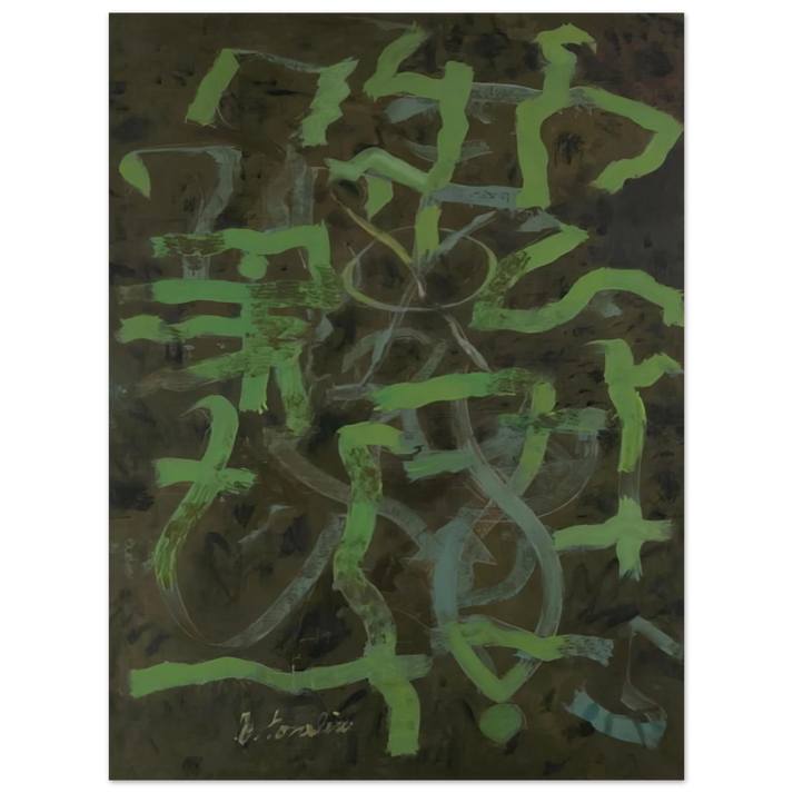 Bradley Walker Tomlin - Green - 1948 75x100 cm / 30x40inches Fine Art Poster