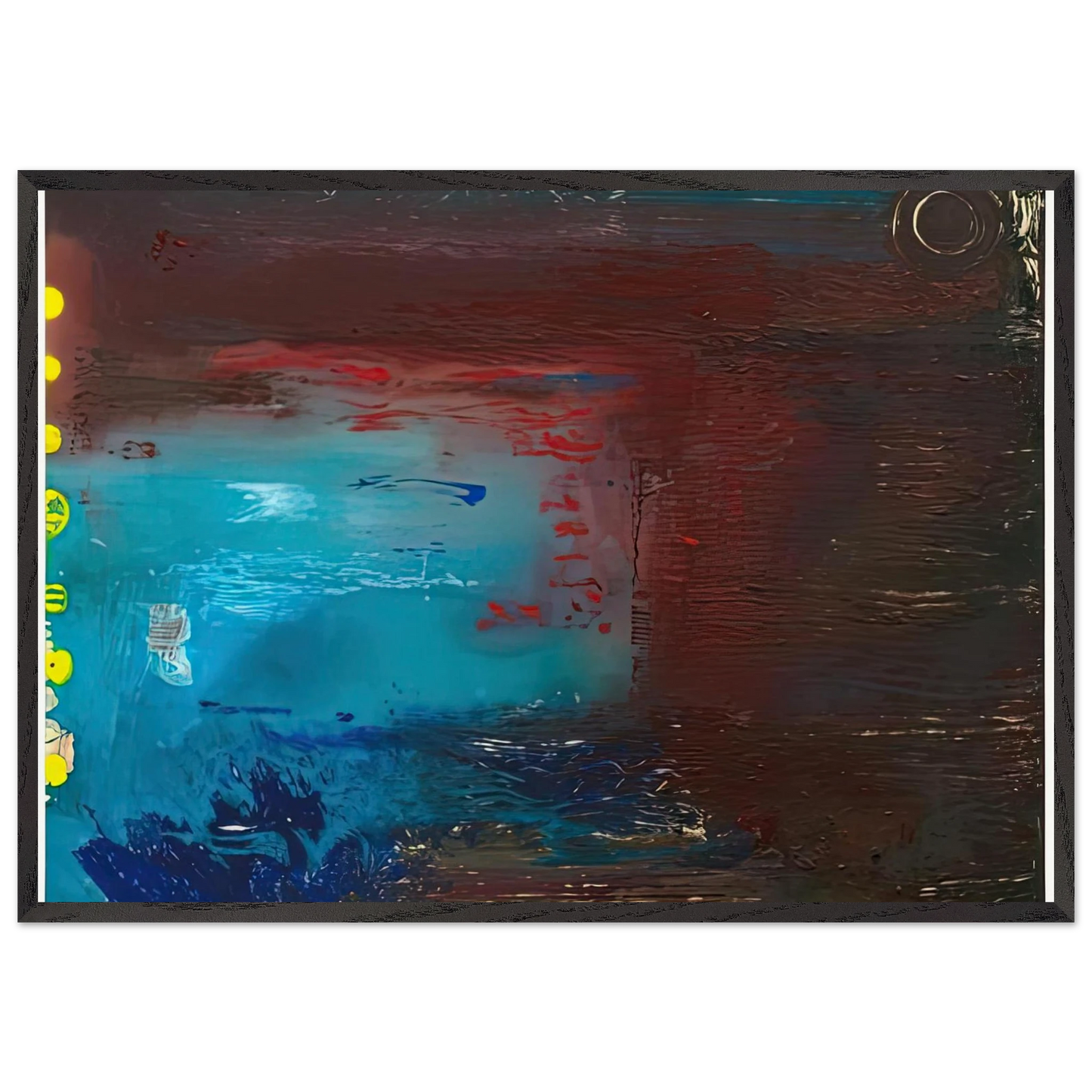 Borrowed Dream 1992- - Helen Frankenthaler 70x100 cm / 28x40 inches Framed Art Print – Black Wooden Frame