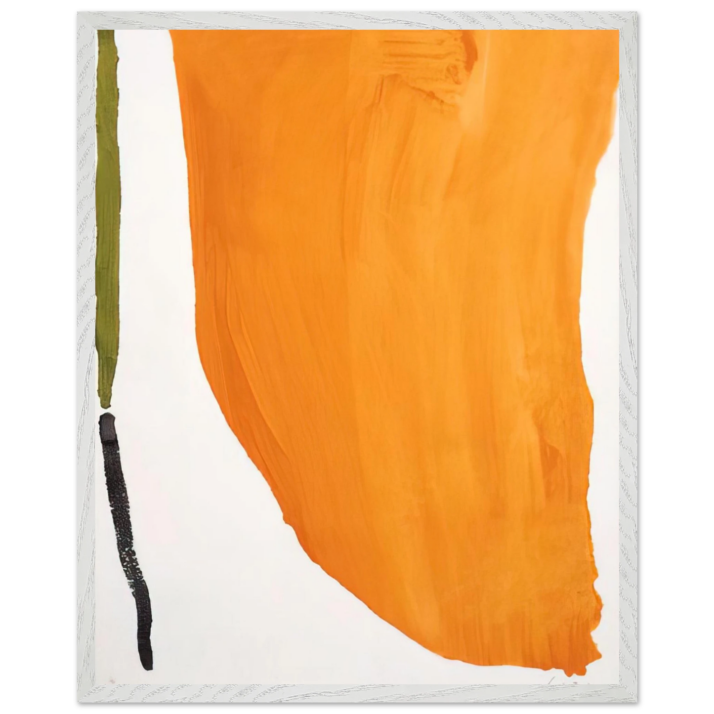 Helen Frankenthaler - Orange Downpour - 1970 Wall art - 60x80 cm / 24x32 inches - Premium Wooden Framed Poster With Fine Art Paper - Black frame