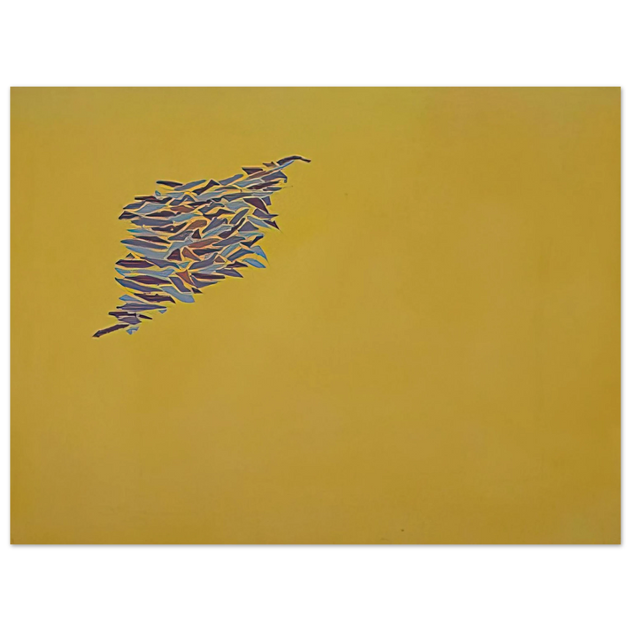 Robert Goodnough - Colors on Yellow Gold - 1973 75x100 cm / 30x40inches Fine Art Poster