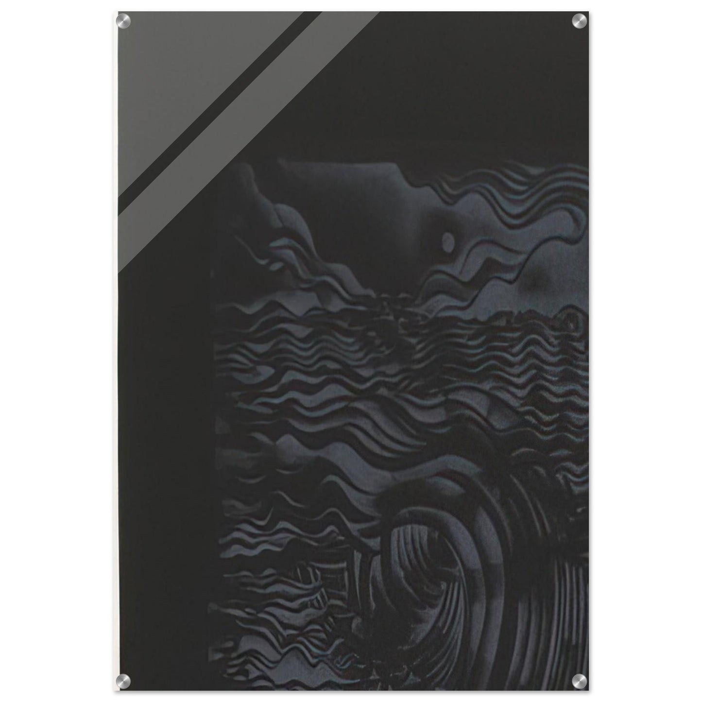 STUDY FOR AN UNTITLED PRINT WHITE ON BLACK 1982 - Lee Bontecou Acrylic Print - 70x100 cm / 28x40″ inches