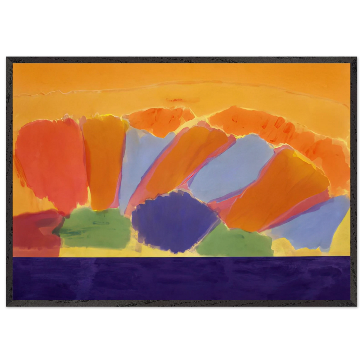 Uriel - 1978 - Ronnie Landfield Framed Art Print – Black Wooden Frame - Default Title - -Framed Art Print